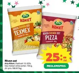 Coop Daglivs Riven ost, Medlemspris erbjuda