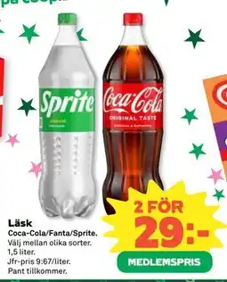 Coop Daglivs Läsk, Medlemspris erbjuda