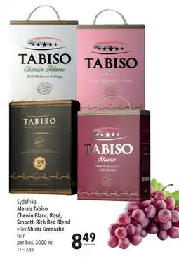 Citti Marais Tabiso Chenin Blanc, Rosé, Smooth Rich Red Blend eller Shiraz Grenache, EUR 8.49 erbjuda