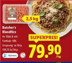 Lidl Butcher's Blandfärs erbjuda
