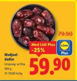Lidl Medjool- dadlar erbjuda