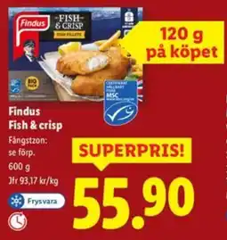 Lidl FINDUS Fish & crisp erbjuda