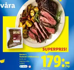 Lidl BUTCHER'S Flankstek i vitlöksmarinad erbjuda
