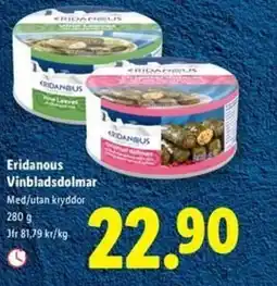 Lidl ERIDANOUS Vinbladsdolmar erbjuda