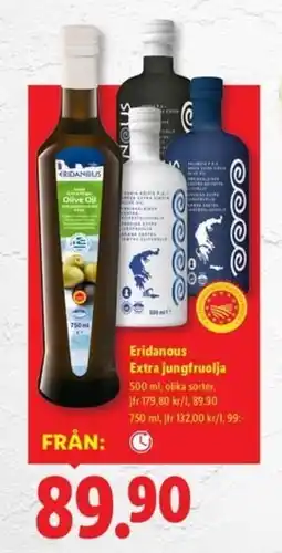 Lidl ERIDANOUS Extra jungfruolja erbjuda