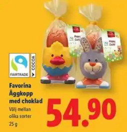 Lidl FAVORINA Äggkopp med choklad erbjuda