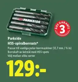 Lidl PARKSIDE Hss-spiralborrsats erbjuda