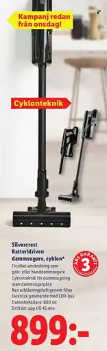 Lidl SILVERCREST Batteridriven dammsugare, cyklon erbjuda