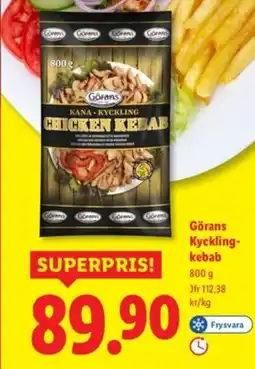 Lidl GÖRANS Kyckling kebab erbjuda