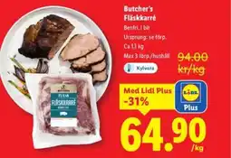 Lidl BUTCHER'S Fläskkarré erbjuda