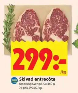 ICA Kvantum Skivad entrecôte erbjuda