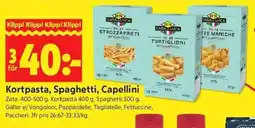 ICA Kvantum ZETA Kortpasta, spaghetti, capellini erbjuda
