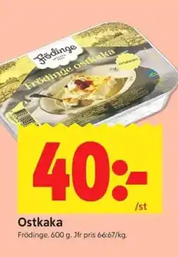 ICA Kvantum FRÖDINGE Ostkaka erbjuda