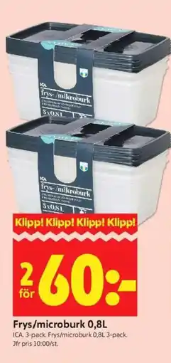 ICA Kvantum ICA Frys/microburk erbjuda