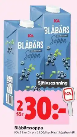 ICA Kvantum ICA Blåbärssoppa erbjuda