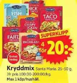 ICA Supermarket SANTA MARIA Kryddmix erbjuda