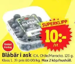 ICA Supermarket ICA Blåbär i ask erbjuda