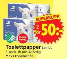 ICA Supermarket LAMBI Toalettpapper erbjuda