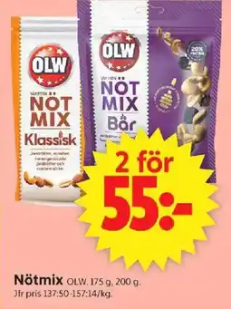 ICA Supermarket OLW Nötmix erbjuda