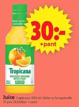 ICA Supermarket TROPICANA Juice erbjuda