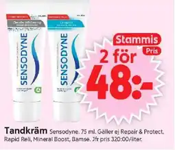 ICA Supermarket SENSODYNE Tandkräm erbjuda