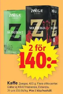 ICA Supermarket ZOEGAS Kaffe erbjuda