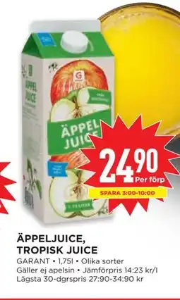 Willys ÄPPELJUICE, TROPISK JUICE erbjuda