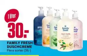 ÖoB FAMILY FRESH DUSCHCREME erbjuda