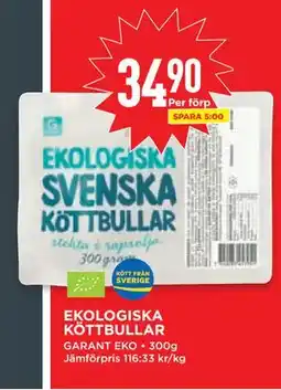 Willys EKOLOGISKA KÖTTBULLAR erbjuda