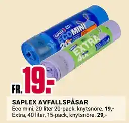 ÖoB SAPLEX AVFALLSPÅSAR erbjuda