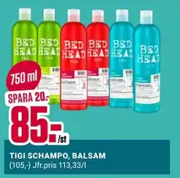 ÖoB TIGI SCHAMPO, BALSAM erbjuda