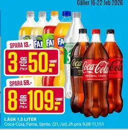 ÖoB LÄSK 1,5 LITER erbjuda