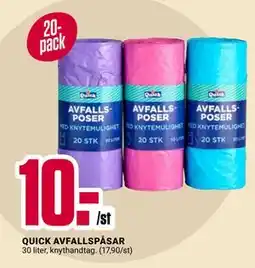 ÖoB QUICK AVFALLSPÅSAR erbjuda