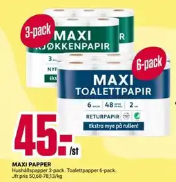 ÖoB MAXI PAPPER erbjuda