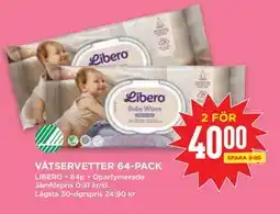 Willys VÅTSERVETTER 64-PACK erbjuda