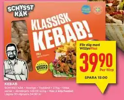 Willys Hemma KEBAB, Medlemspris erbjuda