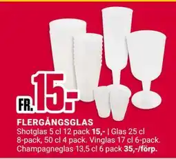 ÖoB FLERGÅNGSGLAS erbjuda