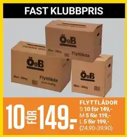 ÖoB FLYTTLÅDOR, Medlemspris erbjuda