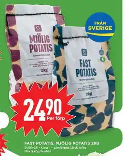 Willys Hemma FAST POTATIS, MJÖLIG POTATIS 2KG erbjuda