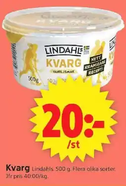 ICA Supermarket LINDAHLS Kvarg erbjuda
