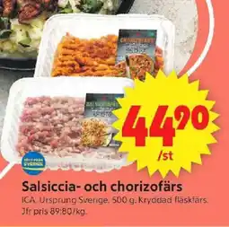 ICA Supermarket ICA Salsiccia- och chorizofärs erbjuda