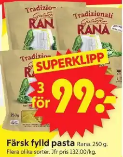 ICA Supermarket Färsk fylld pasta erbjuda