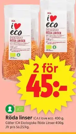 ICA Supermarket Röda linser erbjuda