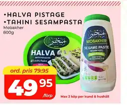 Matrix Butikerna Halva pistage •tahini sesampasta erbjuda