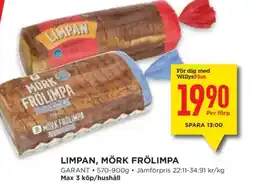 Willys Limpan, mörk frölimpa erbjuda