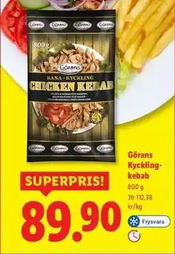 Lidl Görans kycklingkebab erbjuda