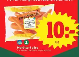 ICA Supermarket MORÖTTER I PÅSE erbjuda