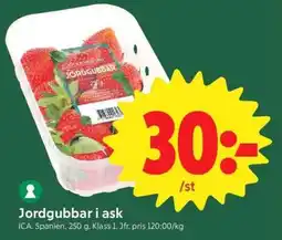 ICA Supermarket Jordgubbar i ask erbjuda