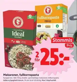 ICA Supermarket Makaroner, fullkornspasta erbjuda