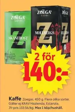 ICA Supermarket Kaffe Zoégas erbjuda